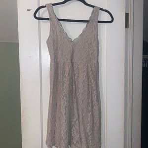 Light gray Lace Jennifer Lopez dress